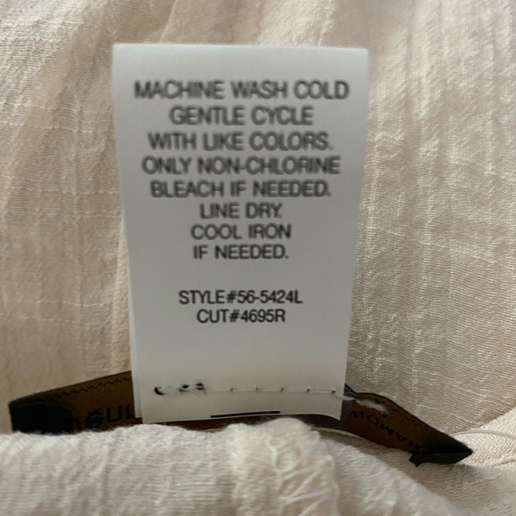 Jannie & Marlis 3X Cream BoHo top - Picture 3 of 6